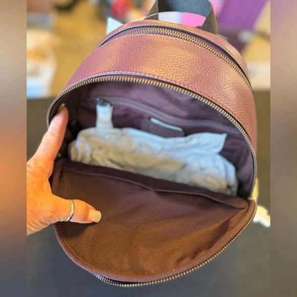 Women's Coach Boysenberry Purple Lth Court Bkpk Backpack - Picture 7 of 12